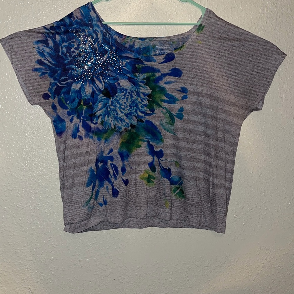 Lane bryant grey blouse